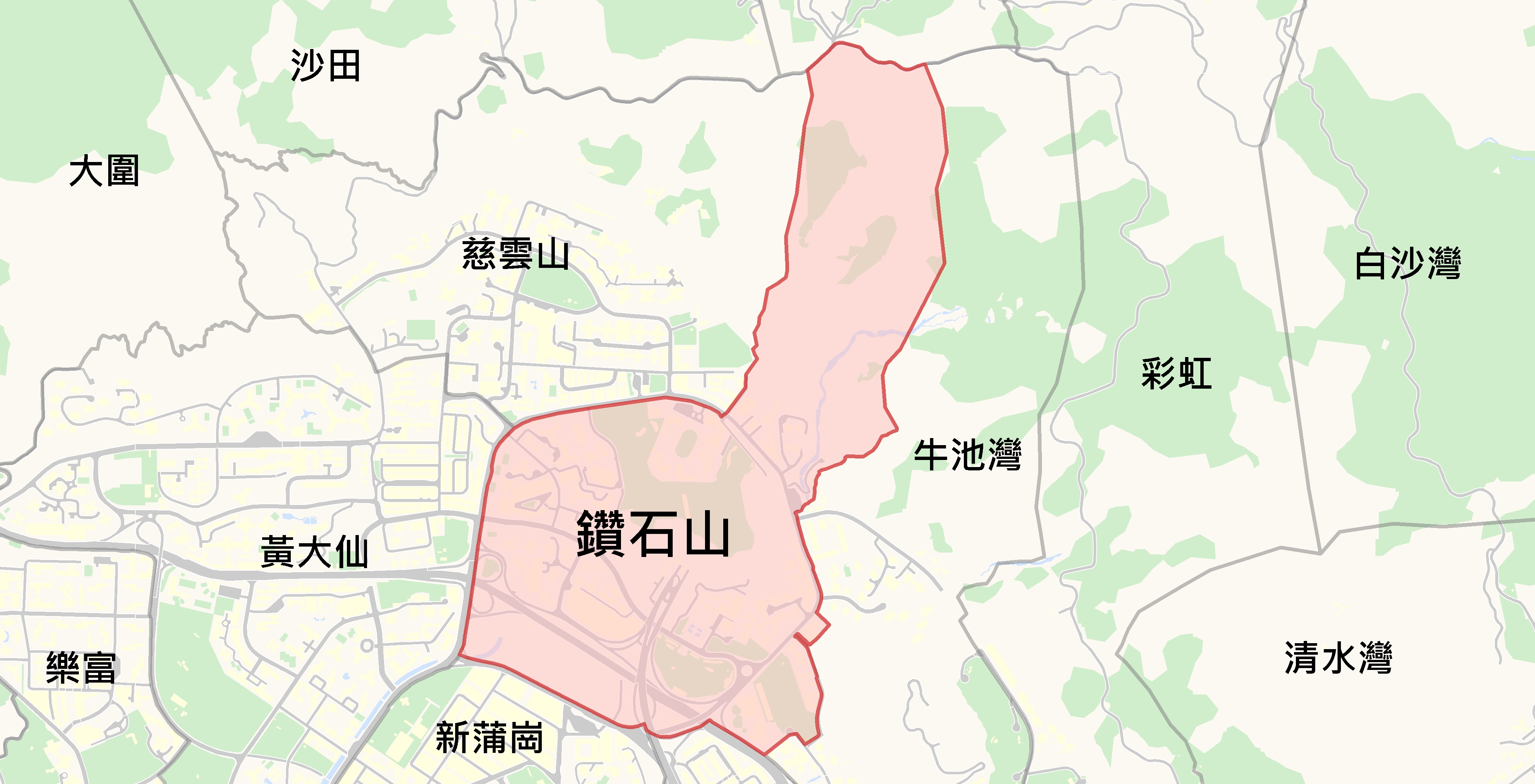 2016 Population Bycensus (Centamap),Diamond Hill(CHMA)'s major street